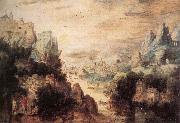 BLES, Herri met de Landscape with Christ and the Men of Emmaus fdg oil painting artist
